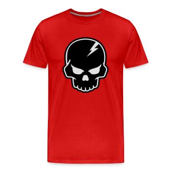 2541614 129621384 Skull - Men's Premium Organic T-Shirt - red - Front - Damien (186cm)