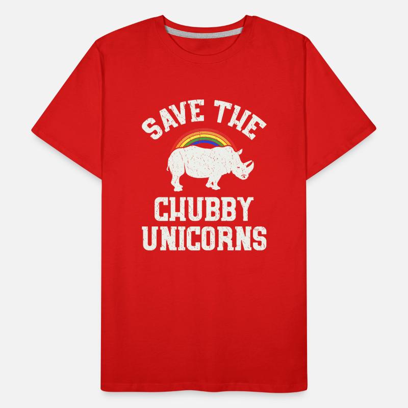 Save Chubby Unicorns Men's Premium Organic T-Shirt