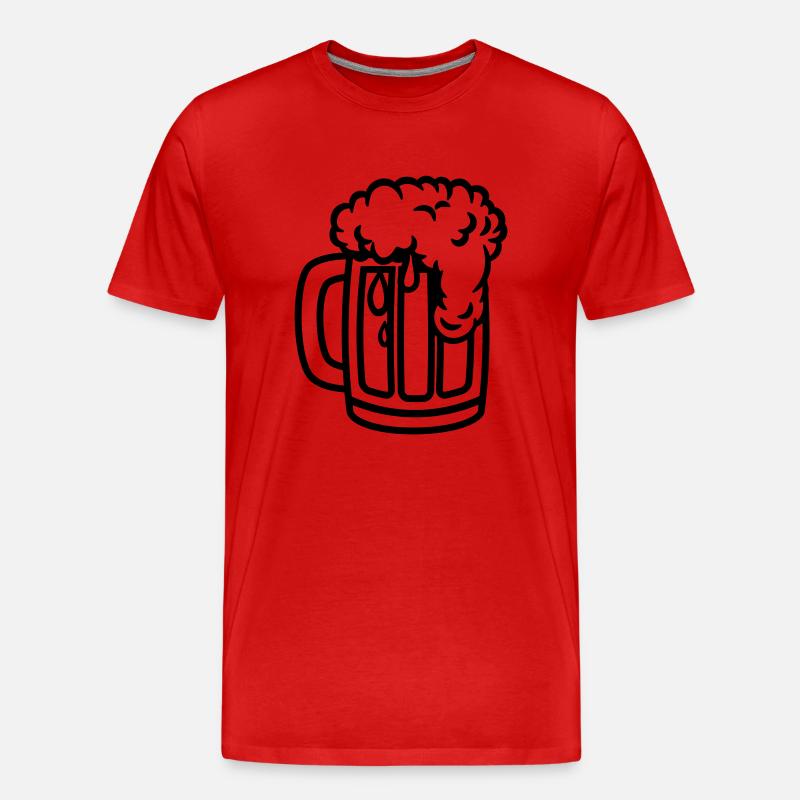 bier__f1 - Männer Premium Bio T-Shirt - Rot