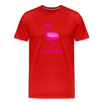 Flamant rose - T-shirt bio Premium Homme - rouge - Devant - Damien (186cm)