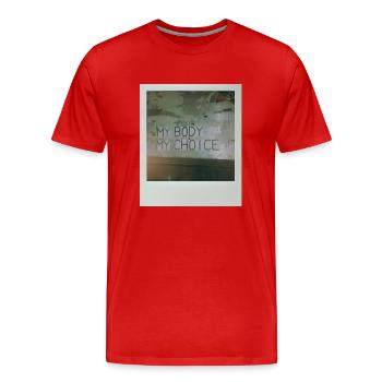 My Body My Choice - Männer Premium Bio T-Shirt - Rot - Vorne - Damien (186cm)