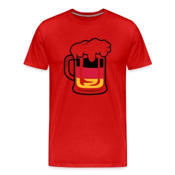 Deutschland Maßkrug - Männer Premium Bio T-Shirt - Rot - Vorne - Damien (186cm)
