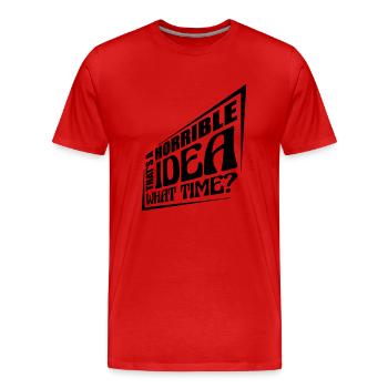 C’est une idée horrible - T-shirt bio Premium Homme - rouge - Devant - Damien (186cm)