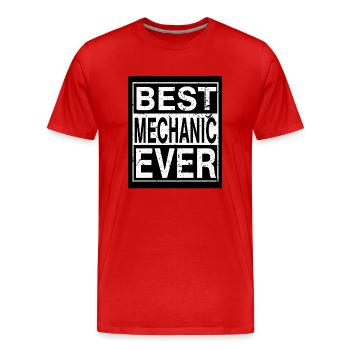 Mécanicien Meilleur Mécanicien - T-shirt bio Premium Homme - rouge - Devant - Damien (186cm)