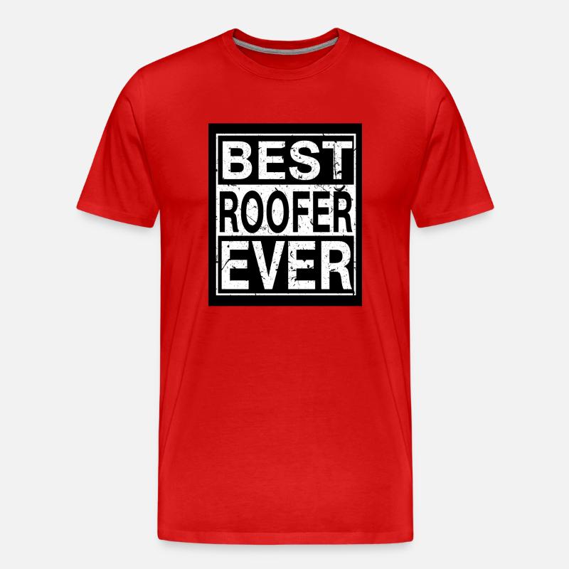 Dachdecker Bester Dachdecker - Männer Premium Bio T-Shirt - Rot