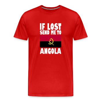 Drapeau de l’Angola - T-shirt bio Premium Homme - rouge - Devant - Damien (186cm)
