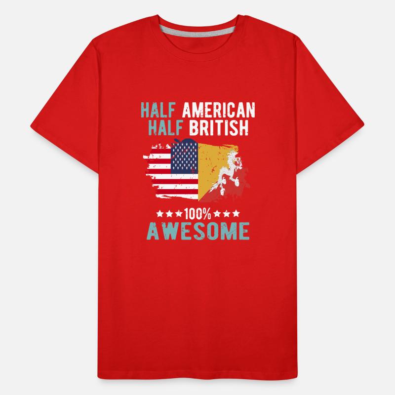 Half American Half British Men's Premium Organic T-Shirt