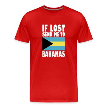 Drapeau des Bahamas - T-shirt bio Premium Homme - rouge - Devant - Damien (186cm)