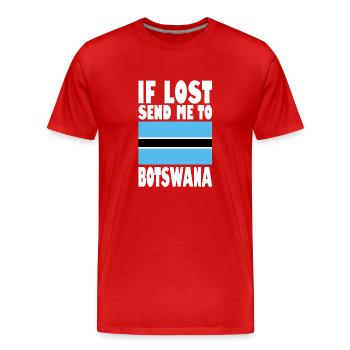 Botswana Flagge Spruch - Männer Premium Bio T-Shirt - Rot - Vorne - Damien (186cm)