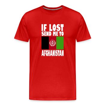 Afghanistan Flagge Spruch - Männer Premium Bio T-Shirt - Rot - Vorne - Damien (186cm)