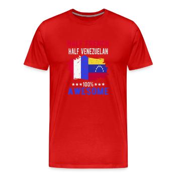 Half French Half Venezuelan - Men's Premium Organic T-Shirt - red - Front - Damien (186cm)