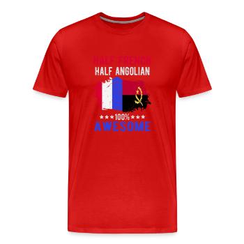 Half French Half Angolier - Men's Premium Organic T-Shirt - red - Front - Damien (186cm)