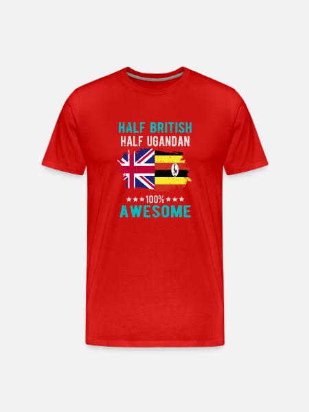 Half British Half Ugandan - Men's Premium Organic T-Shirt - red