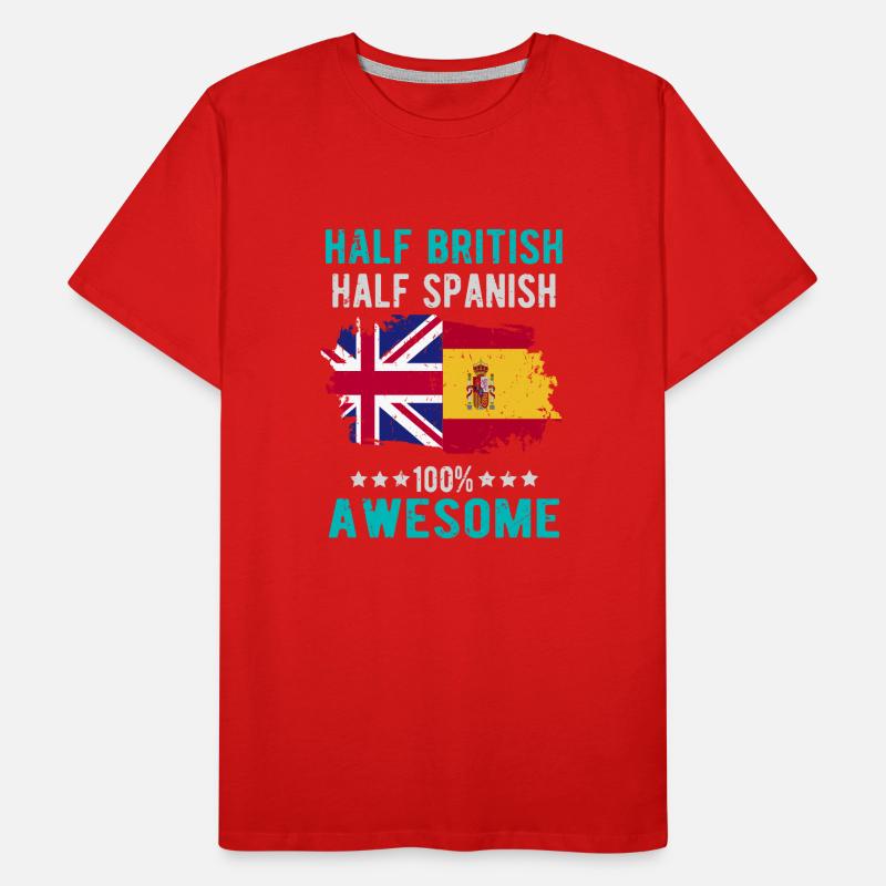 Moitié britannique moitié espagnole T-shirt bio Premium Homme