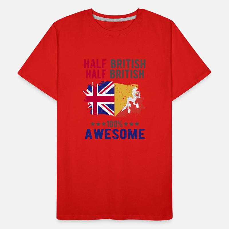 Half British Half British Men's Premium Organic T-Shirt