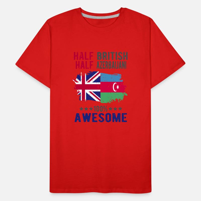 Half British Half Azerbaijanis Men's Premium Organic T-Shirt