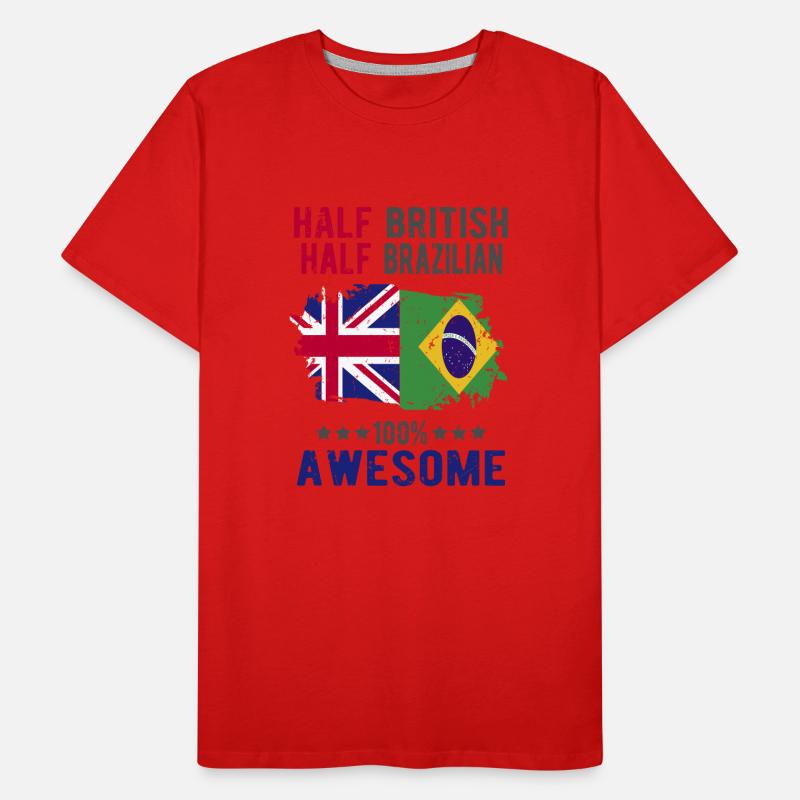 Half British Half Brazilian Men's Premium Organic T-Shirt