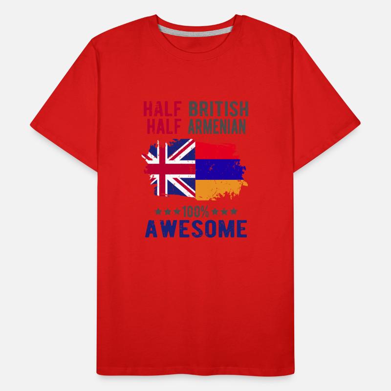 Half British Half Armenian Men's Premium Organic T-Shirt