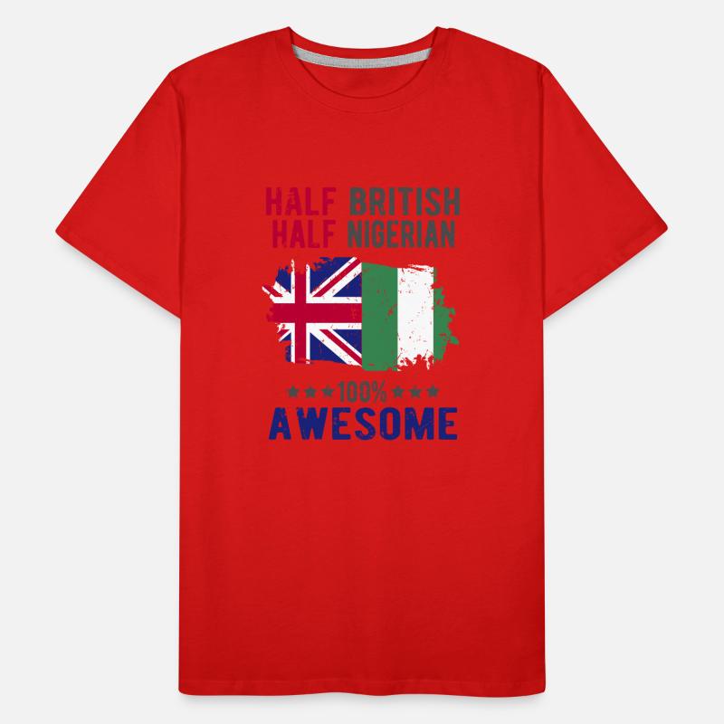 Half British Half Nigerian Men's Premium Organic T-Shirt