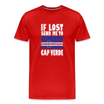 Drapeau du Cap-Vert - T-shirt bio Premium Homme - rouge - Devant - Damien (186cm)