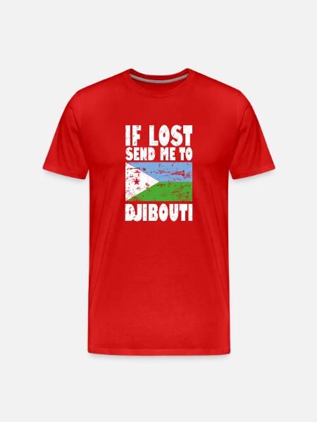 Drapeau de Djibouti - T-shirt bio Premium Homme - rouge