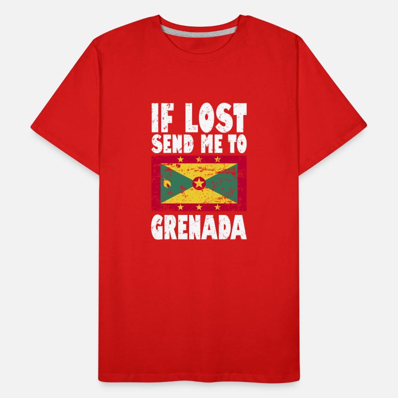 Drapeau de la Grenade T-shirt bio Premium Homme