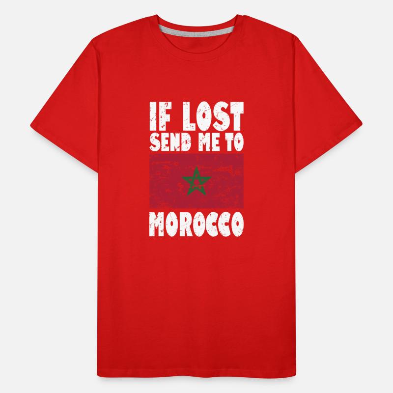 Drapeau du Maroc T-shirt bio Premium Homme
