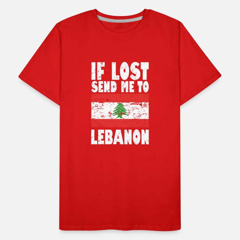 Libanon Flagge Spruch Männer Premium Bio T-Shirt