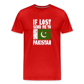 Pakistan Flag Saying - Men's Premium Organic T-Shirt - red - Front - Damien (186cm)