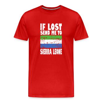 Sierra Leone Flagge Spruch - Männer Premium Bio T-Shirt - Rot - Vorne - Damien (186cm)