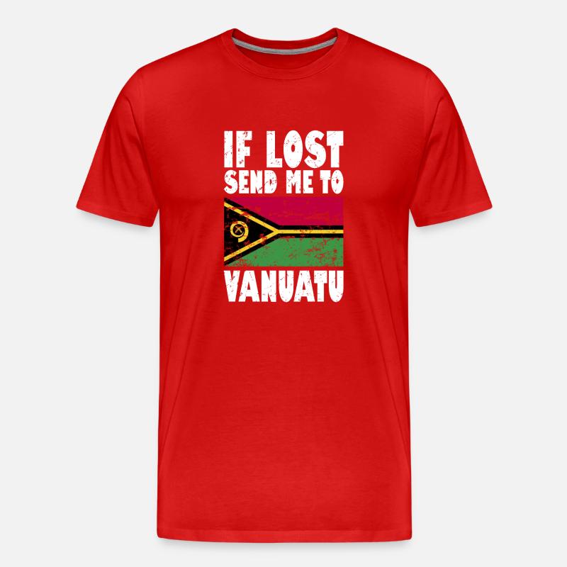 Vanuatu Flagge Spruch - Männer Premium Bio T-Shirt - Rot
