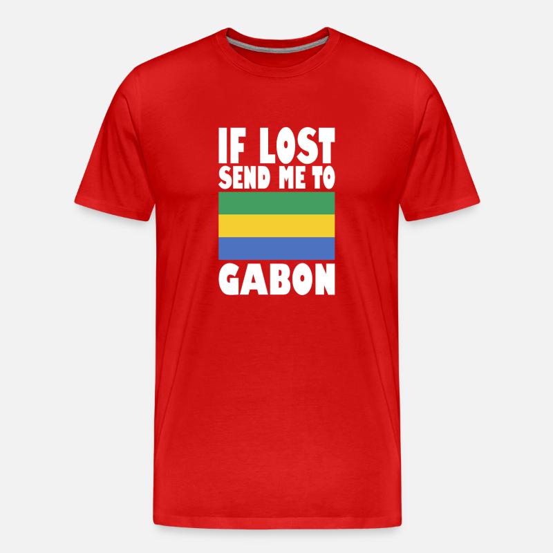 Gabun Flagge Spruch - Männer Premium Bio T-Shirt - Rot