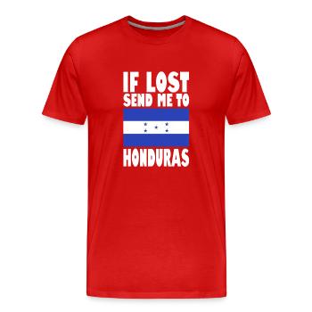 Honduras Flagge Spruch - Männer Premium Bio T-Shirt - Rot - Vorne - Damien (186cm)