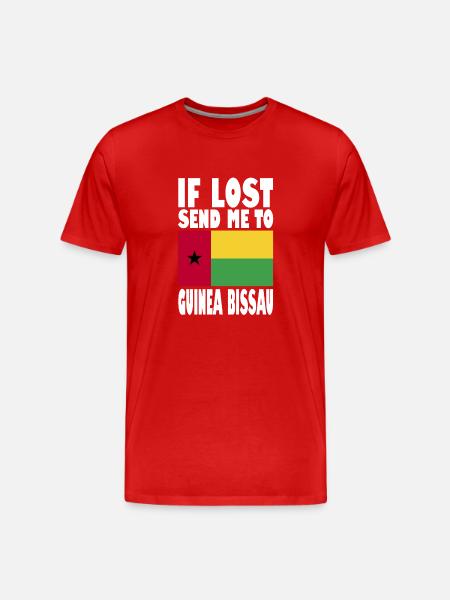 Drapeau de la Guinée-Bissau - T-shirt bio Premium Homme - rouge