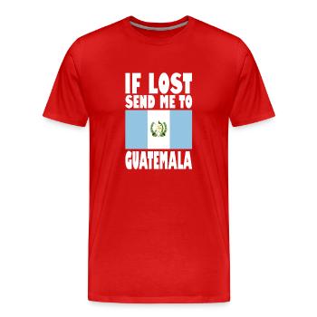 Drapeau du Guatemala - T-shirt bio Premium Homme - rouge - Devant - Damien (186cm)