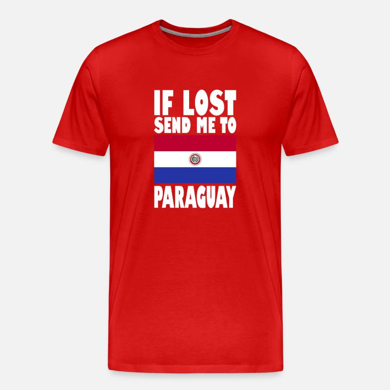 Paraguay Flagge Spruch - Männer Premium Bio T-Shirt - Rot