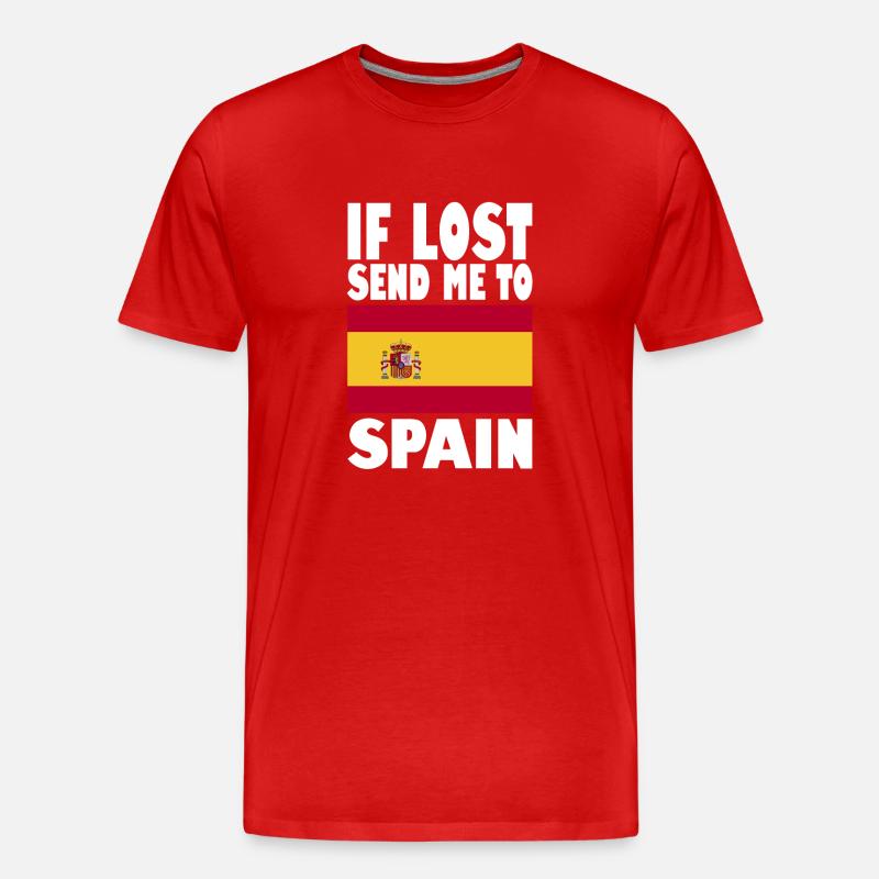 Spanien Flagge Spruch - Männer Premium Bio T-Shirt - Rot
