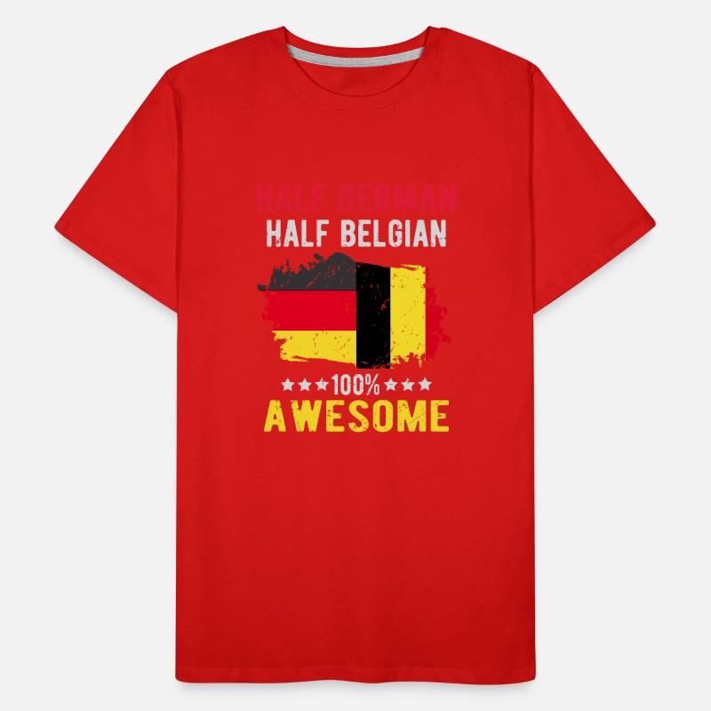 Half German Half Belgian Men's Premium Organic T-Shirt