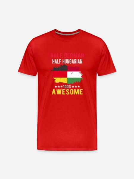 Half German Half Hungarian - Men's Premium Organic T-Shirt - red