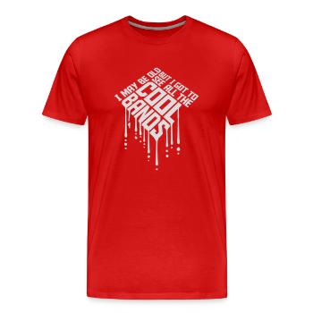 Je suis peut-être vieux - T-shirt bio Premium Homme - rouge - Devant - Damien (186cm)