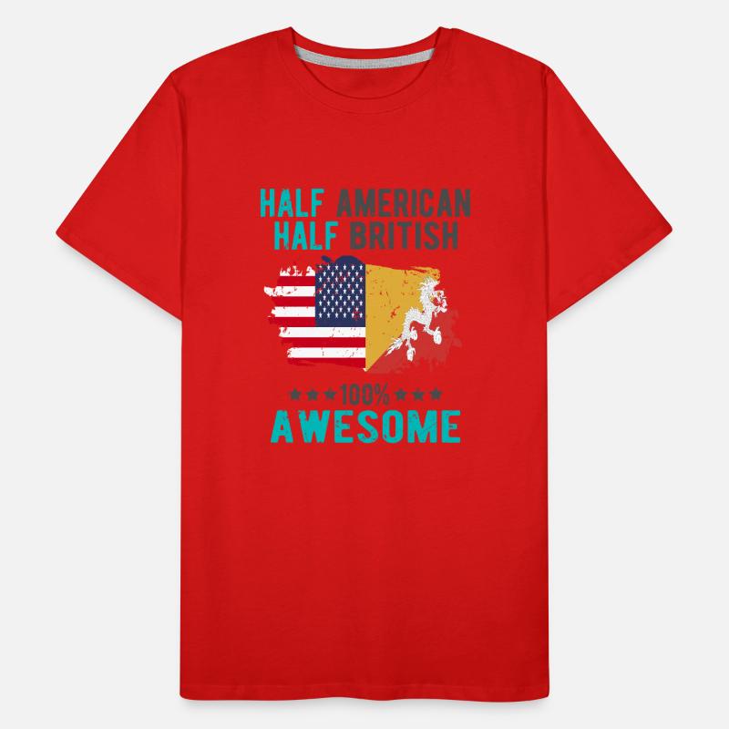 Half American Half British Men's Premium Organic T-Shirt