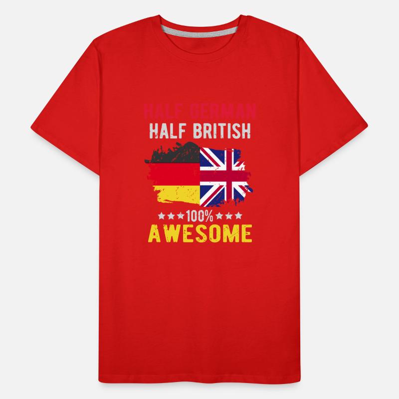 Halb Deutsch Halb Britisch Männer Premium Bio T-Shirt
