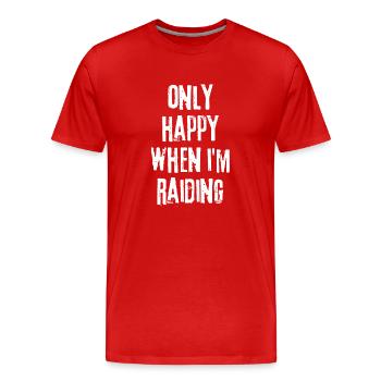 Only Happy When I'm Raiding Funny Gamer MMO Tank - Men's Premium Organic T-Shirt - red - Front - Damien (186cm)