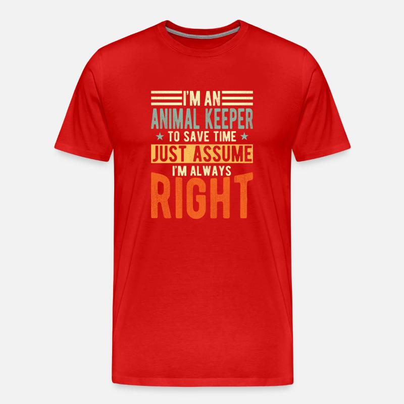 Tierpfleger - Männer Premium Bio T-Shirt - Rot