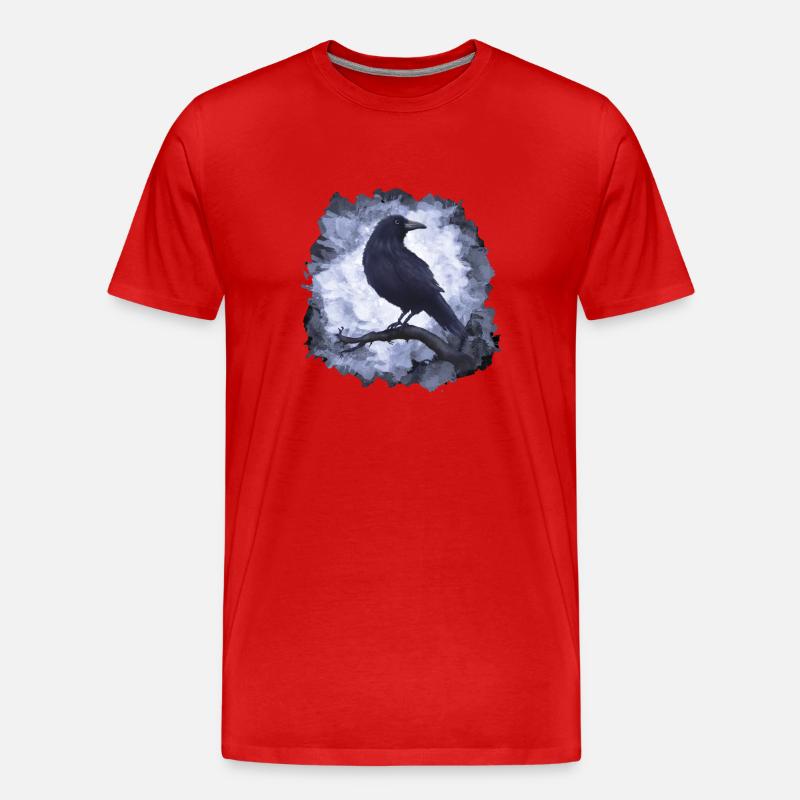 Rabe Krähe Goth - Männer Premium Bio T-Shirt - Rot
