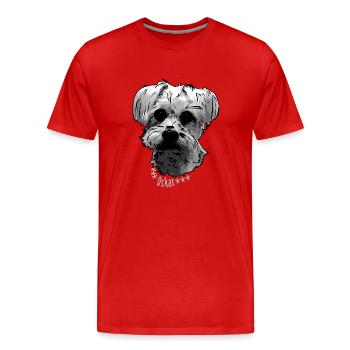 Oskar gr - Männer Premium Bio T-Shirt - Rot - Vorne - Damien (186cm)