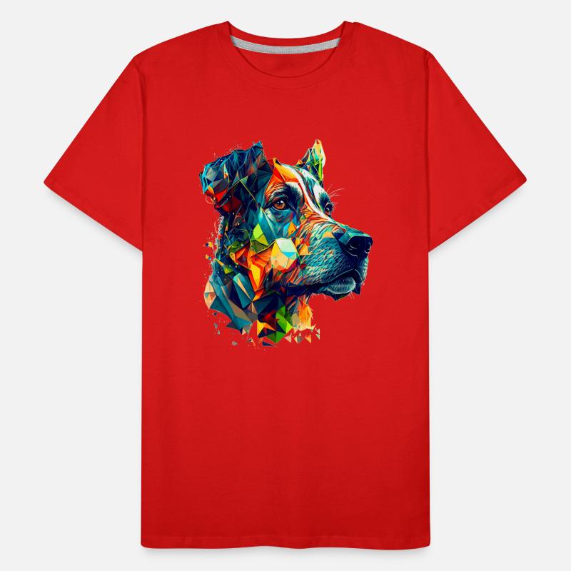The Great Dane as colorful vector artwork Men's Premium Organic T-Shirt