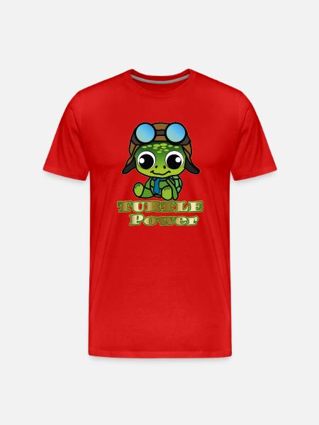 Turtle Power - Männer Premium Bio T-Shirt - Rot
