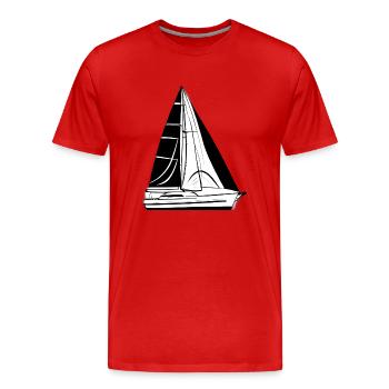 Segeln Segelsport Segelschiff Segler Segelboot - Männer Premium Bio T-Shirt - Rot - Vorne - Damien (186cm)