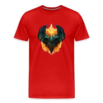 Chauve-souris Halloween I Cartoon Mignonne chauve-souris - T-shirt bio Premium Homme - rouge - Devant - Damien (186cm)